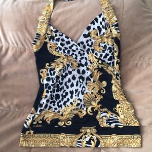 Cache animal print top